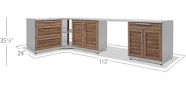 Italian Modern Luxury Kitchen Cabinet - Dark Color & Stainless Steel