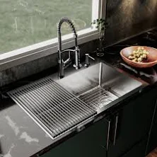 Karran Fusion Top Mount 33-in x 22-in Stainless Steel Single Bowl Kitchen Sink TMSB3331-PK1