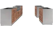 Outdoor Kitchen Stainless Steel Grove 5 Piece Cabinet Set Outdoor Kitchen Stainless Steel Grove 5 Piece Cabinet Set - Black Galaxi Top