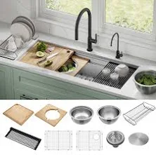 Kraus Kore Workstation Undermount Stainless Steel Kitchen Sink KWU120-45