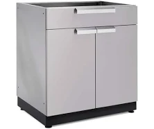 Outdoor Kitchen Stainless Steel 32 in. 2-Door with Drawer Cabinet NewAge Products