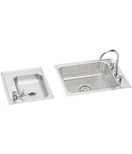 Elkay DRKAD2411950LC Lustertone Stainless Steel 41X19-1/2X5 Double Bow