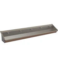 15 - Series 1.0 Washbasin Trough Sink Five User Stainless Steel Hand Wash Station