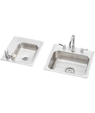 Sarlai 22 in. Drop-in/Topmount Single Bowl 16-Gauge Stainless Steel Kitchen Sink Bar Utility Laundry Sink with Bottom Grid
