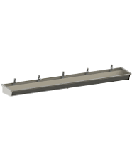 55 - Series 5.0 Washbasin Trough Sink Five User Stainless Steel Hand Wash Station